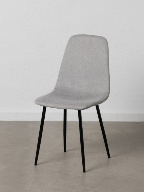 Chaise Gris Tissu-Métal Ixia