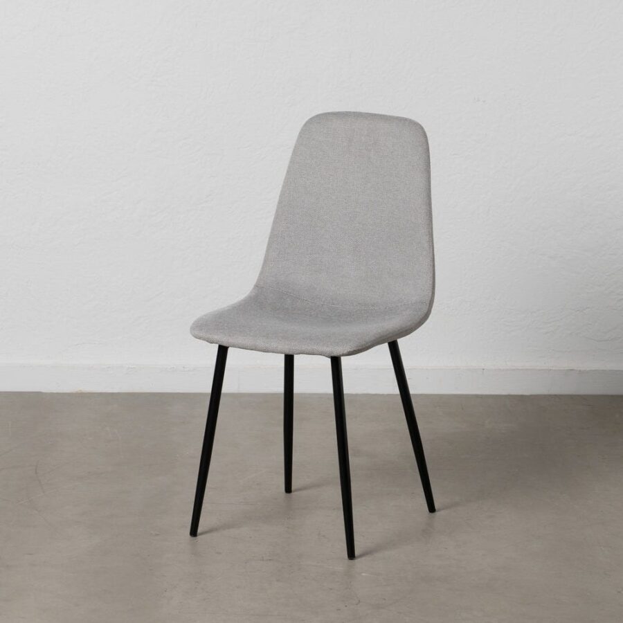 Chaise Gris Tissu-Métal Ixia