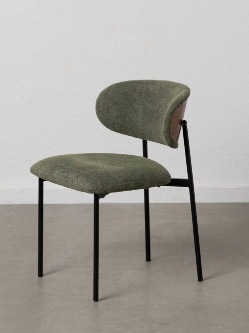 Chaise Vert Tissu-Métal Ixia