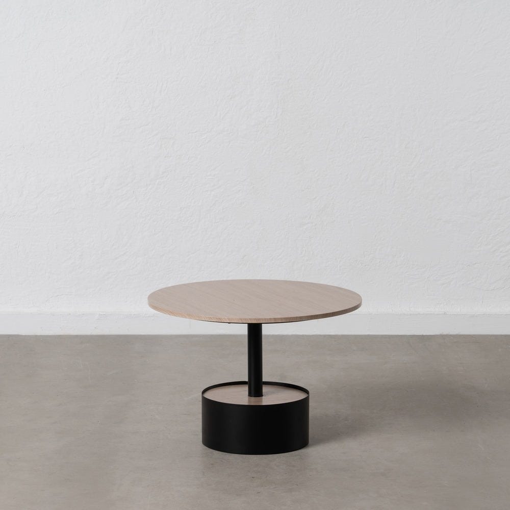 Table Basse Noir-Naturel Métal Ixia