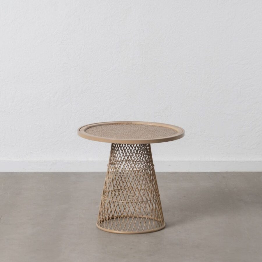 Table D&rsquo;Appoint Métal Rotin Tripode Ixia 55cm
