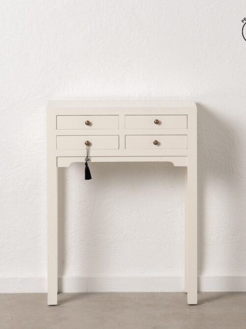 Console Panneau Composite Sapin Blanc Cassé Ixia 63cm