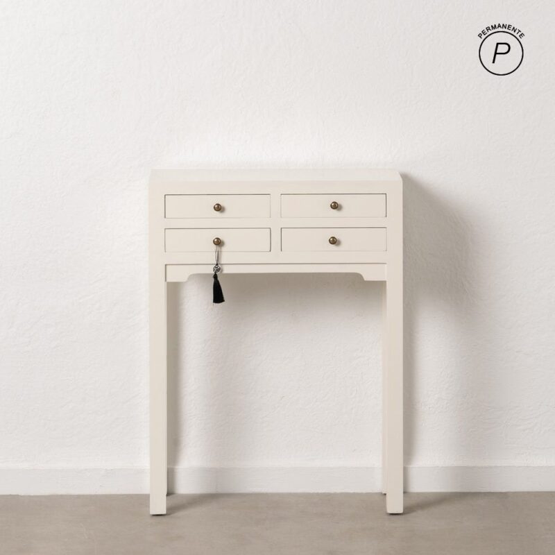 Console Panneau Composite Sapin Blanc Cassé Ixia 63cm