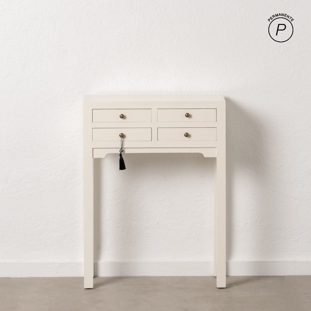 Console Panneau Composite Sapin Blanc Cassé Ixia 63cm