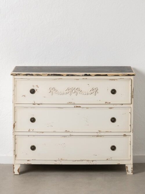 Commode Blanc Bois Ixia 105cm