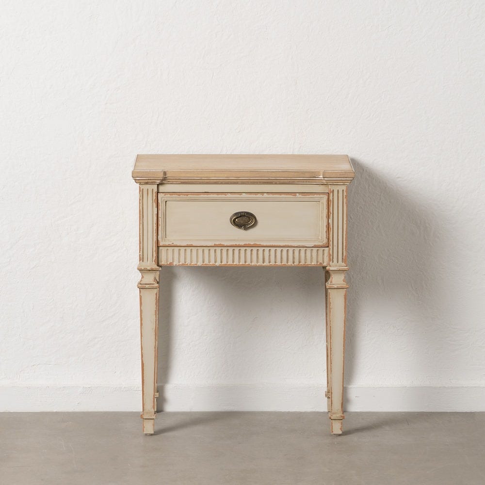 Petit Table Naturel-Créme Bois Ixia 56 cm