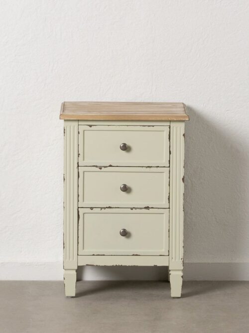 Chevet Beige Cannelées Ixia 45cm