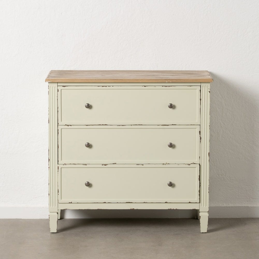 Commode Beige Cannelées Ixia 90cm