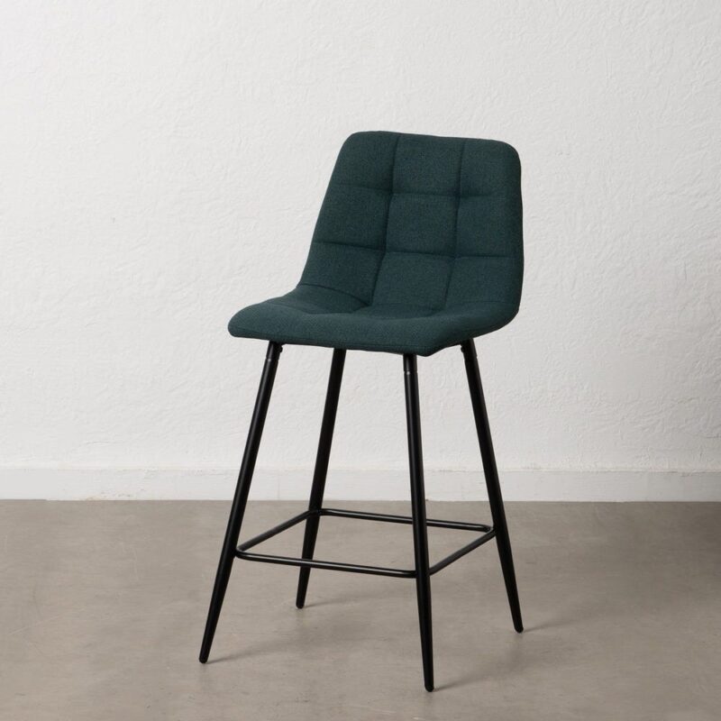 Tabouret Vert Tissu-Métal Ixia 45 cm