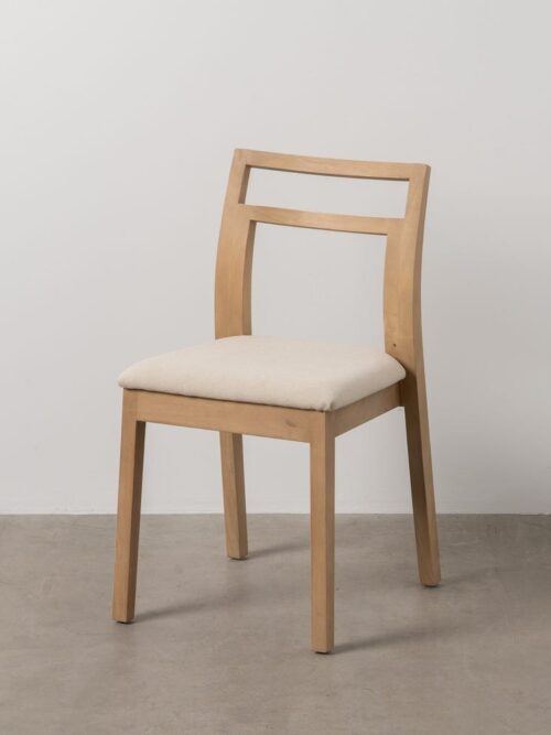 Chaise Naturel-Beige Tissu-Bois Ixia 41 cm