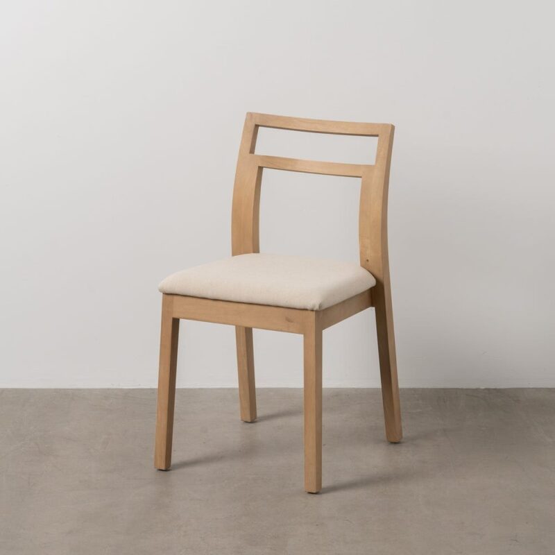 Chaise Naturel-Beige Tissu-Bois Ixia 41 cm
