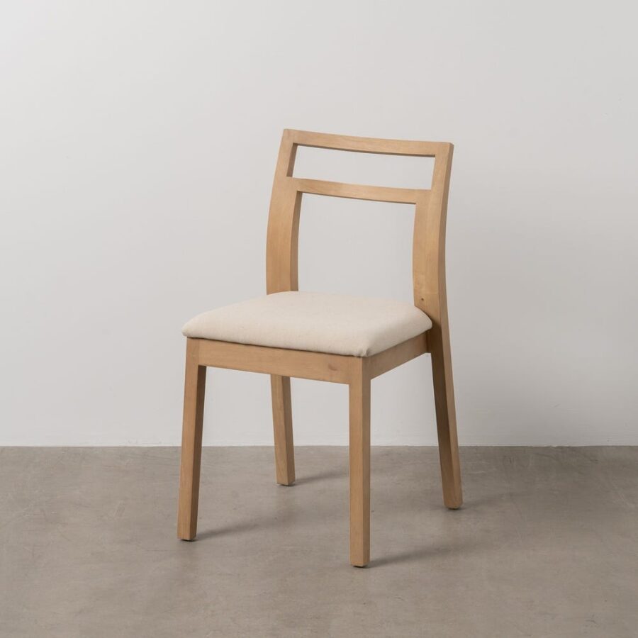 Chaise Naturel-Beige Tissu-Bois Ixia 41 cm