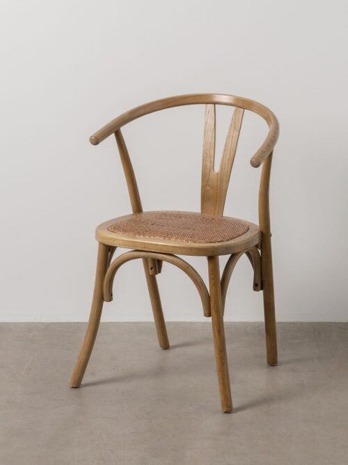 Chaise Marron Bois-Rotin Ixia 55 cm
