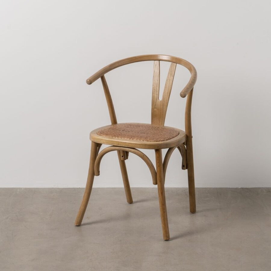 Chaise Marron Bois-Rotin Ixia 55 cm