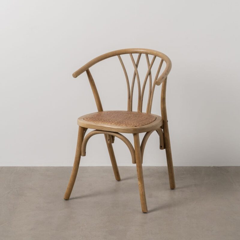 Chaise Marron Bois-Rotin Ixia 55 cm