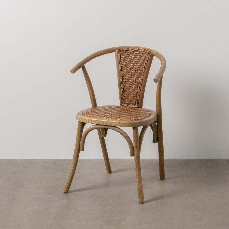 Chaise Marron Bois-Rotin Ixia 55 cm