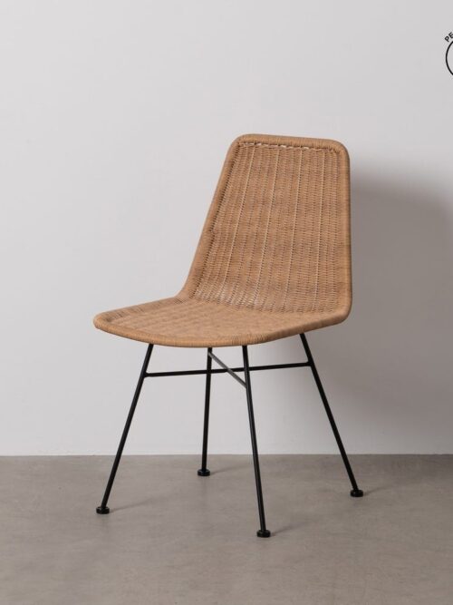 Chaise Naturel Pe-Acier Ixia 47 cm