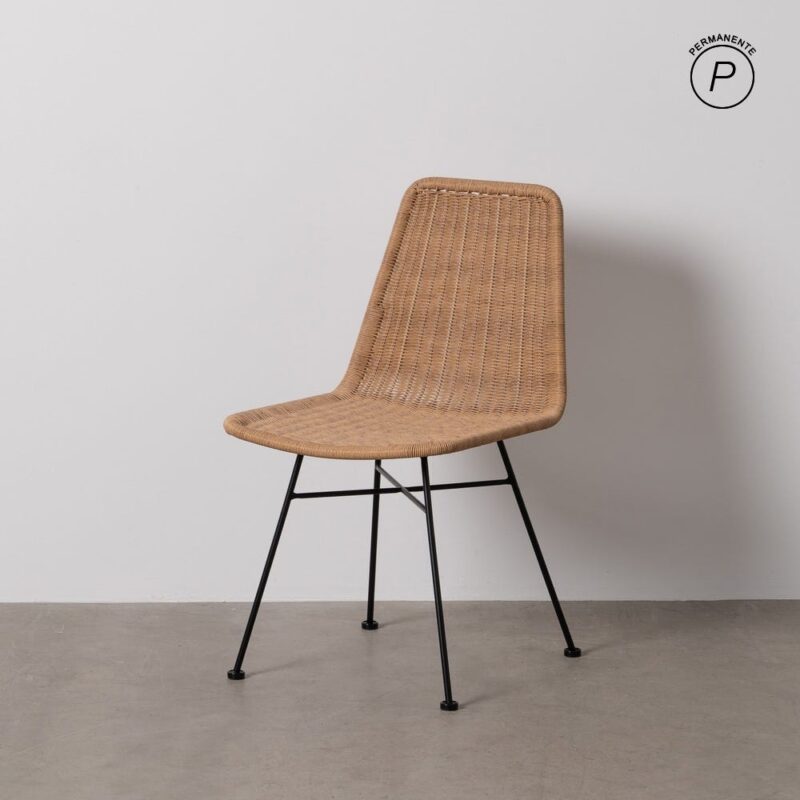 Chaise Naturel Pe-Acier Ixia 47 cm