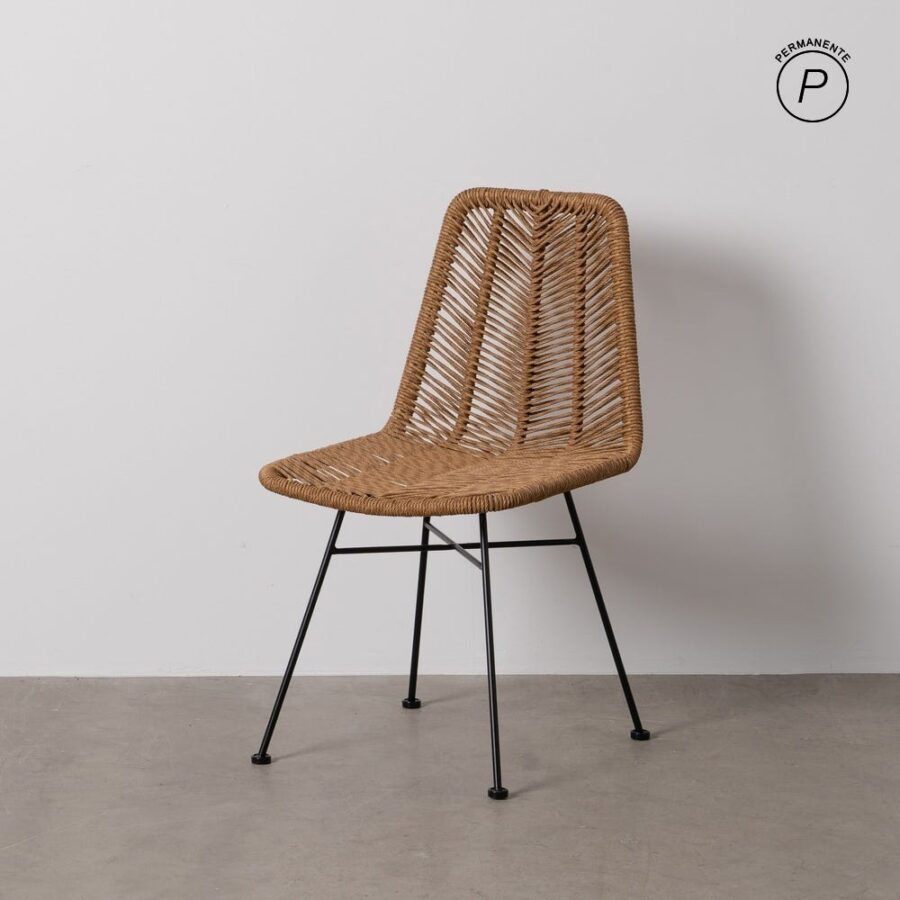 Chaise Naturel Pe-Acier Ixia 47 cm