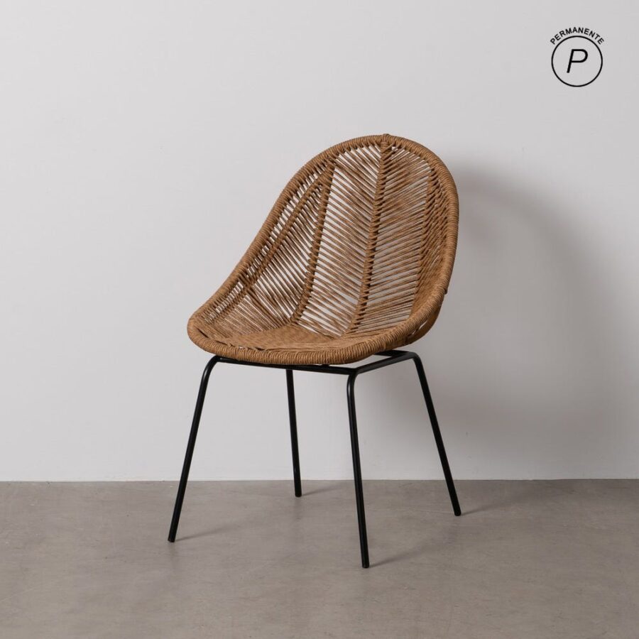 Chaise Naturel Pe-Acier Ixia 53 cm