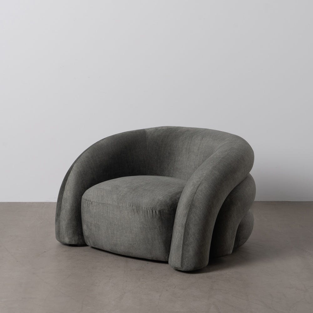 Fauteuil Vert Étoffe Ixia 100 cm