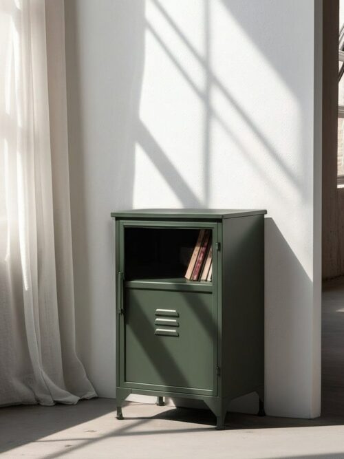 Meuble D'appoint Vert Menthe Métal Cristal Ixia 76cm