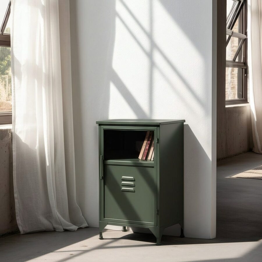 Meuble D&rsquo;appoint Vert Menthe Métal Cristal Ixia 76cm