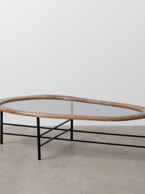 Table Basse Verre Naturel-noir Ixia 120cm