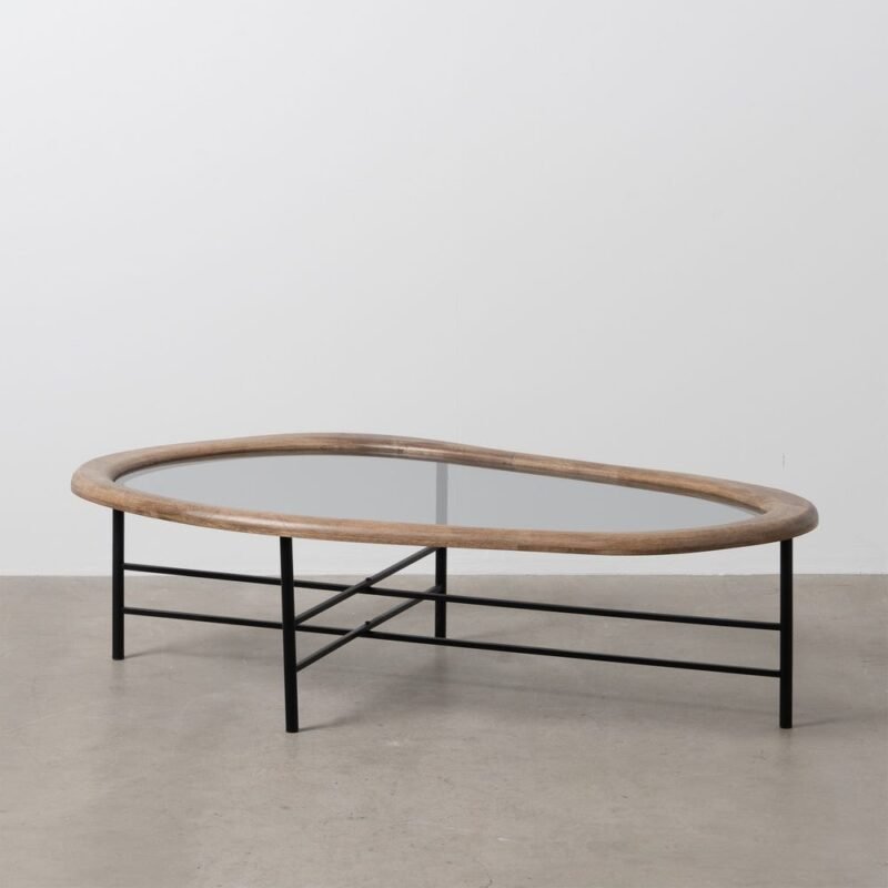 Table Basse Verre Naturel-noir Ixia 120cm