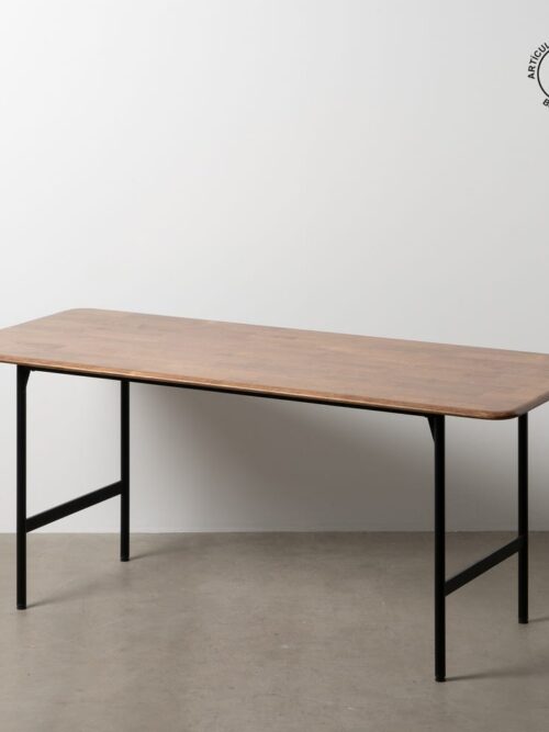 Table à Manger Marron-noir Ixia 180cm
