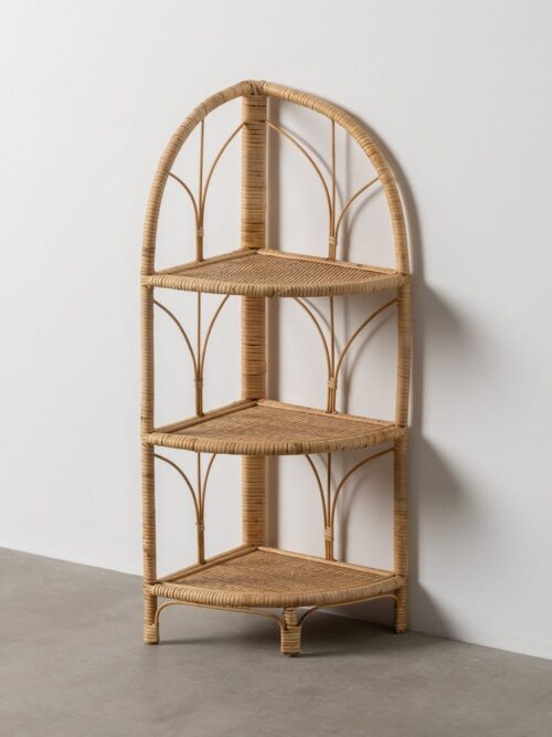 Étagère D'angle Rotin Naturel 3 Niveaux Ixia 90cm