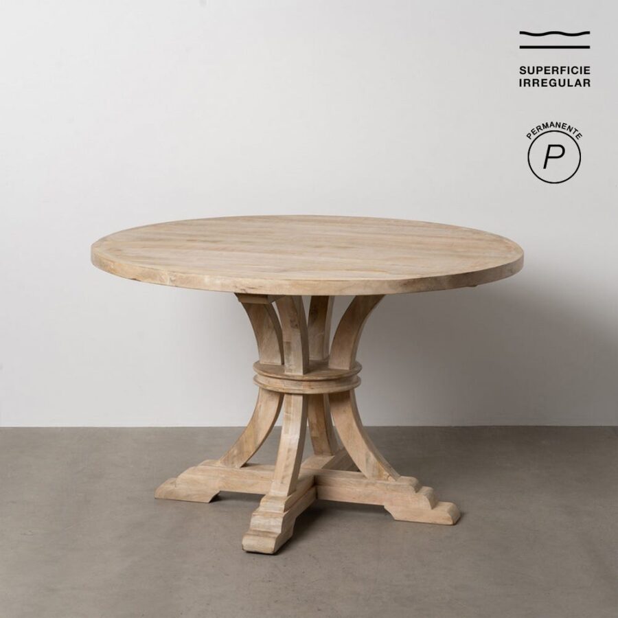 Table à Manger Manguier Blanc Ixia 120cm