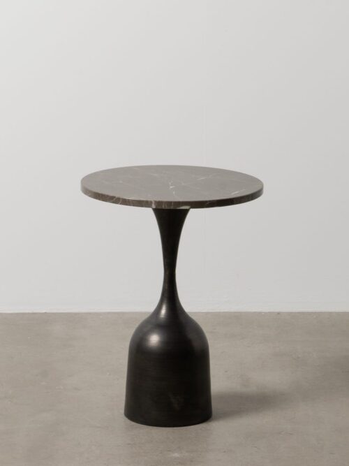 Table d'Appoint Marbre Noir Ixia 40cm