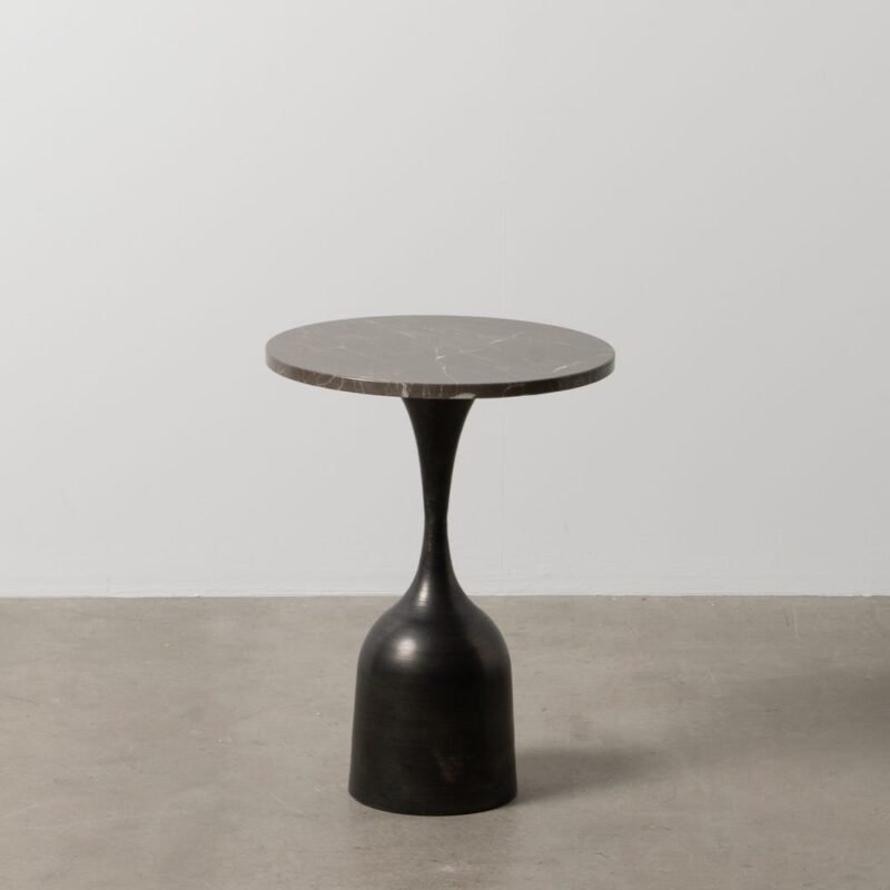 Table d'Appoint Marbre Noir Ixia 40cm