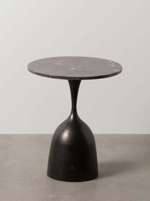 Table d'Appoint Marbre Noir Ixia 50cm