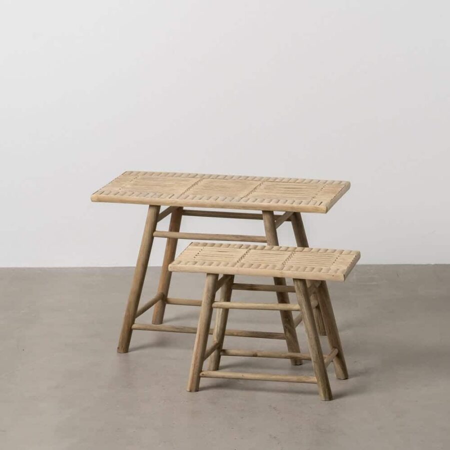 Table Basse Gigogne Bambou Naturel Ixia 60cm