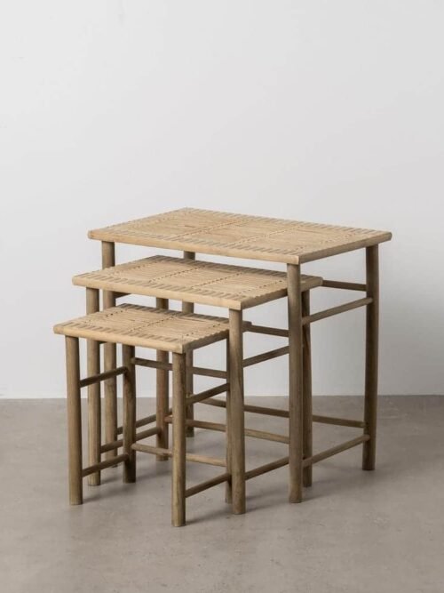Tables Gigognes Bambou Naturel Ixia 57cm