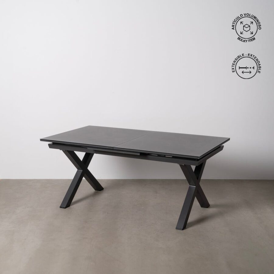 Table à Manger Céramique Anthracite Extensible Ixia 180cm