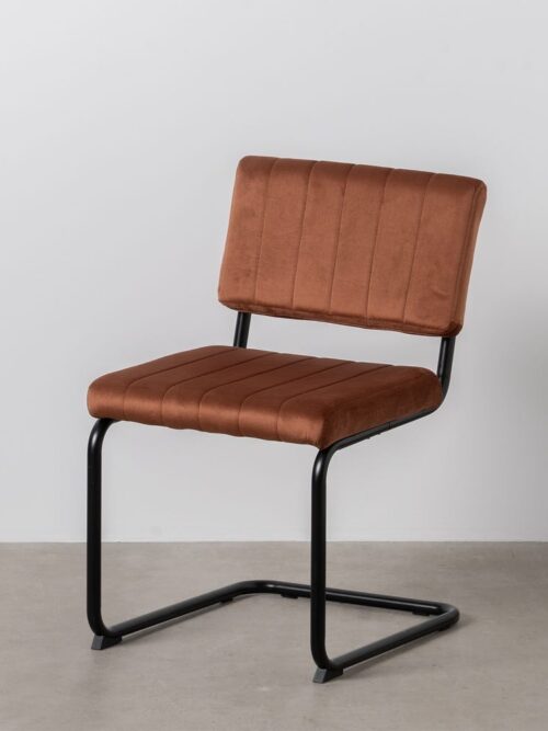 Chaise Terracotta Tissu-Métal Ixia 48 cm