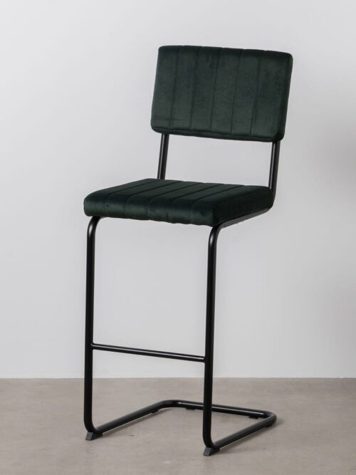 Tabouret Vert Tissu-Métal Ixia 44 cm