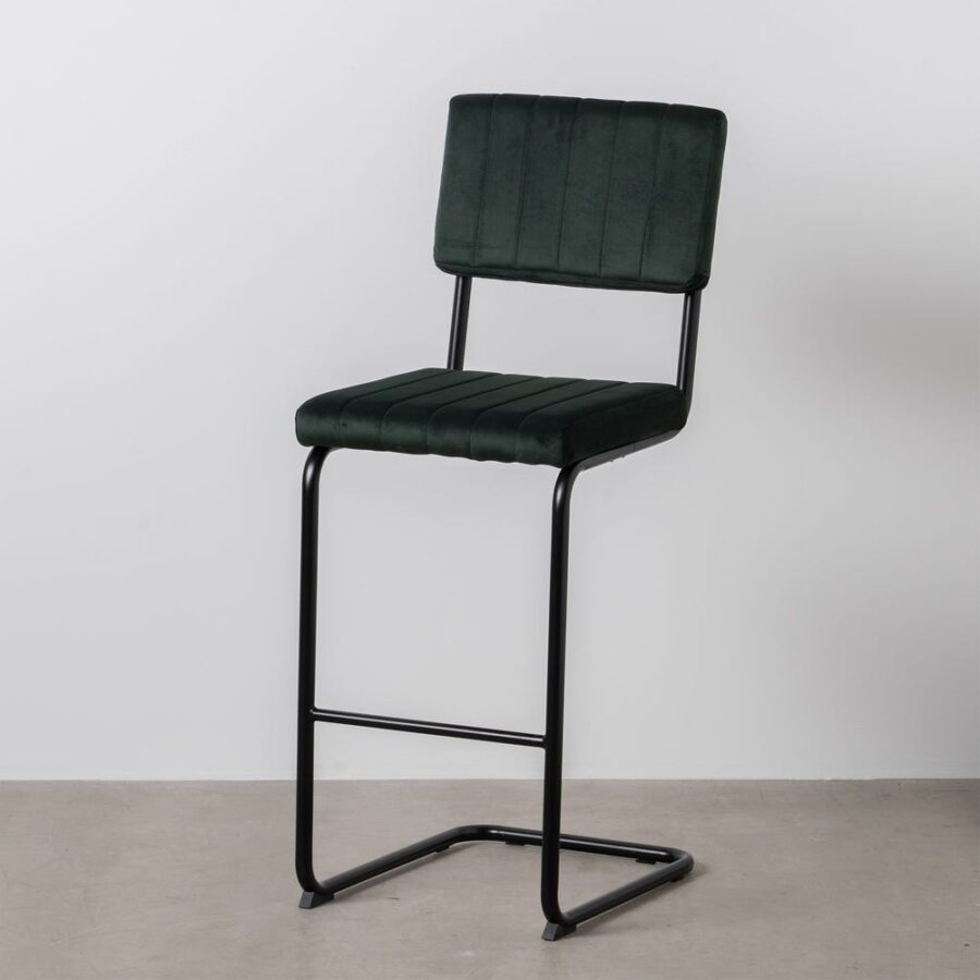 Tabouret Vert Tissu-Métal Ixia 44 cm
