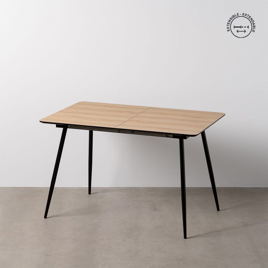 Table à Manger Naturel Extensible Ixia 120cm