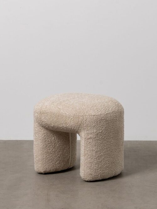 Tabouret Beige Étoffe Ixia 46 cm