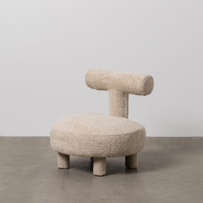 Chaise Beige Étoffe Ixia 51 cm