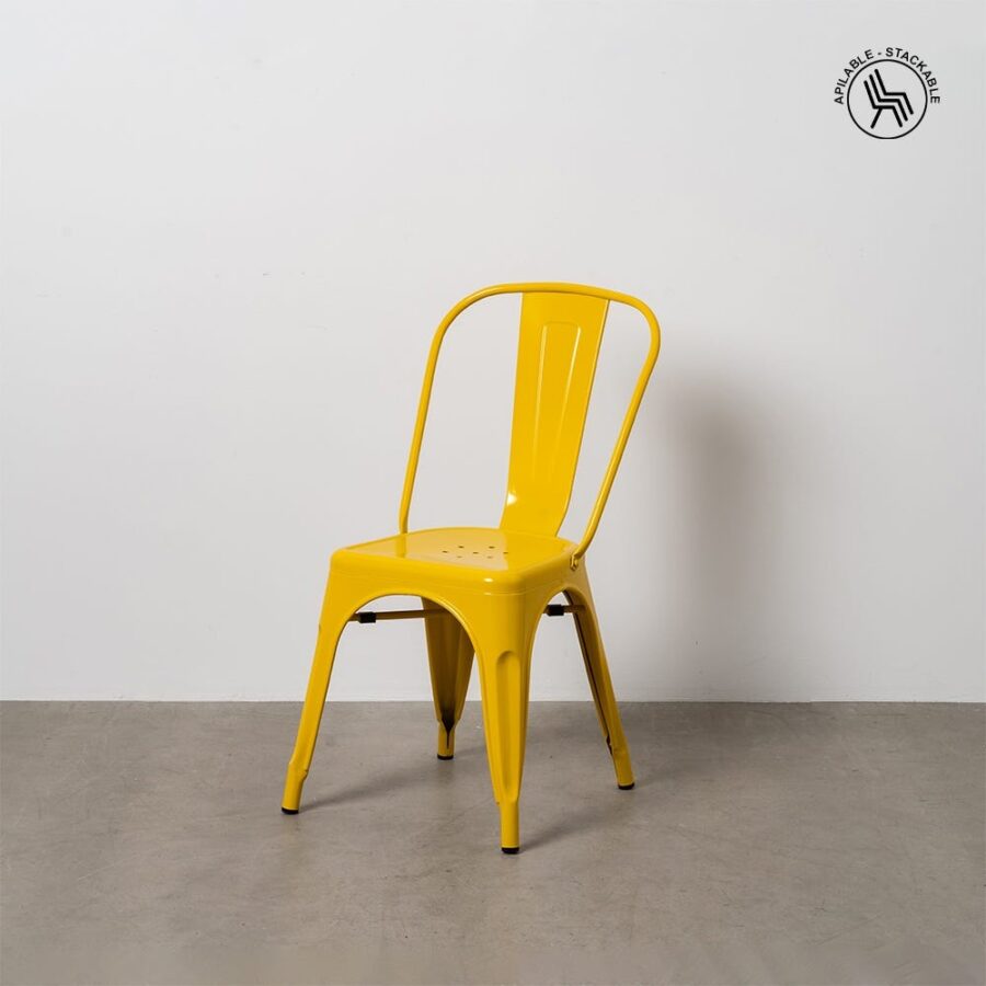 Chaise Empilable Jaune Métal Ixia