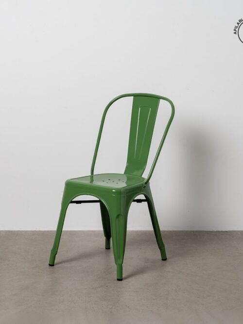 Chaise Empilable Vert Métal Ixia