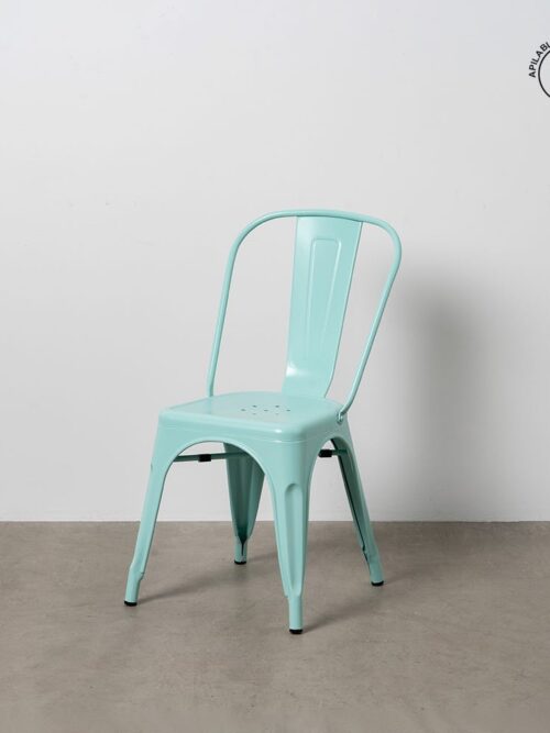 Chaise Empilable Turquoise Métal Ixia