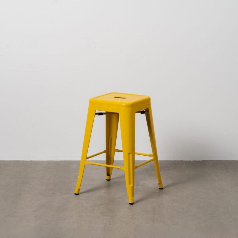 Lot de 4 : Tabouret Jaune Métal Ixia