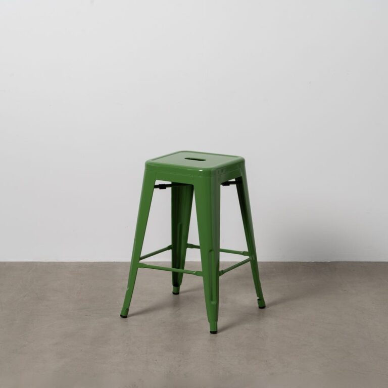 Tabouret Vert Métal Industriel Ixia