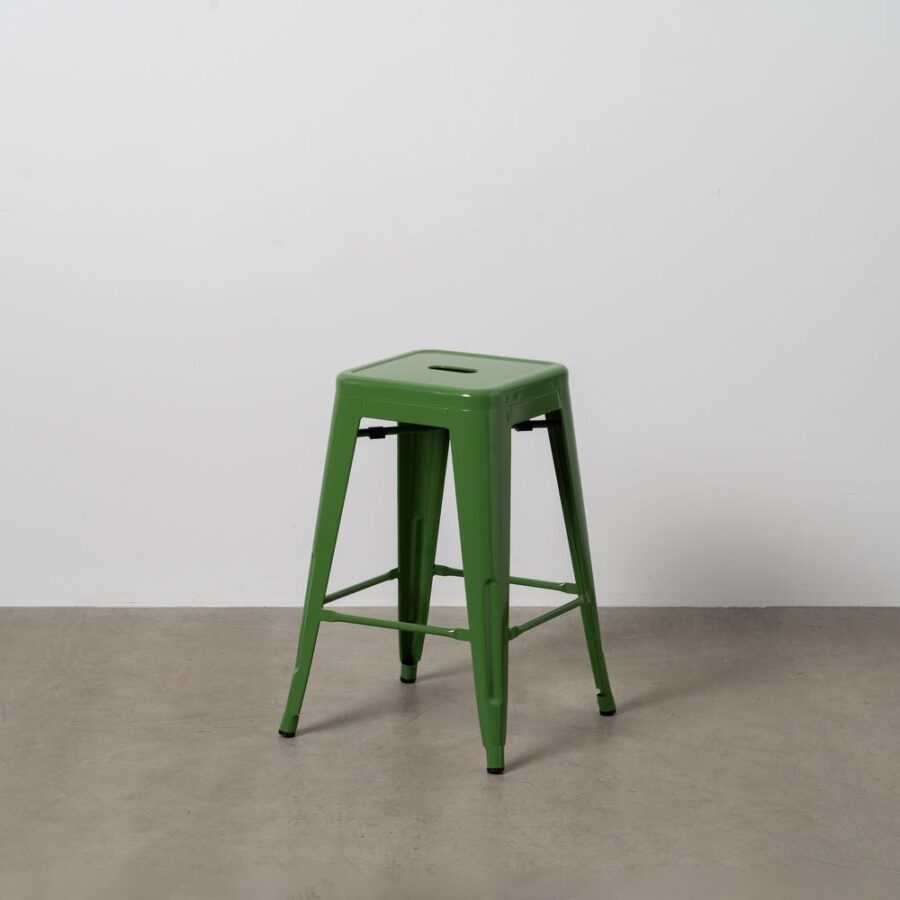 Tabouret Vert Métal Industriel Ixia